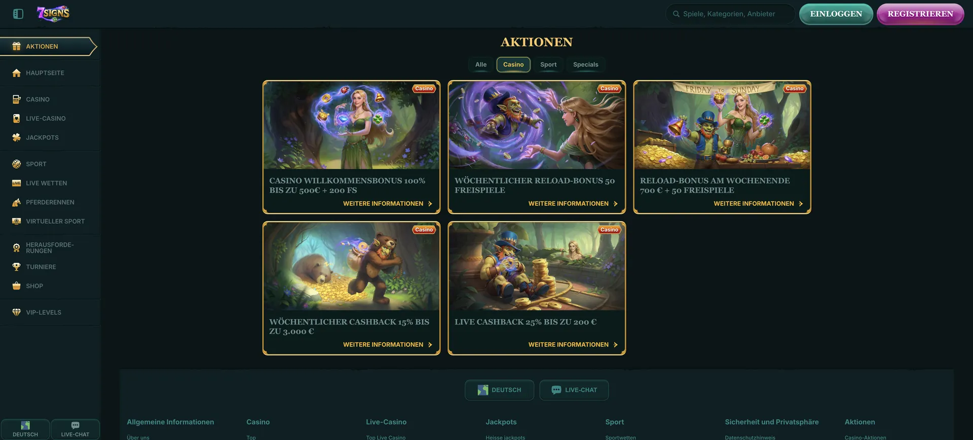 7Signs Casino Bonus