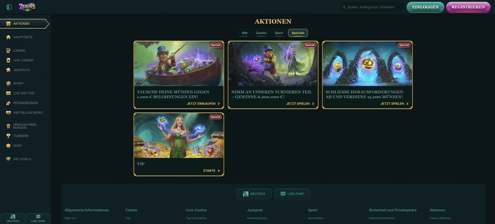 7Signs Casino Bonus: Special