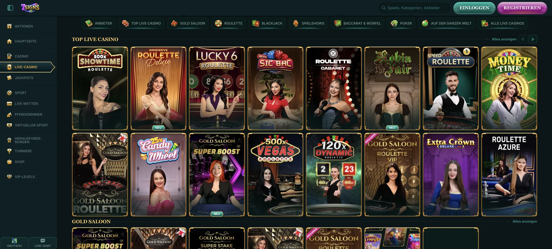 7Signs Live Casino